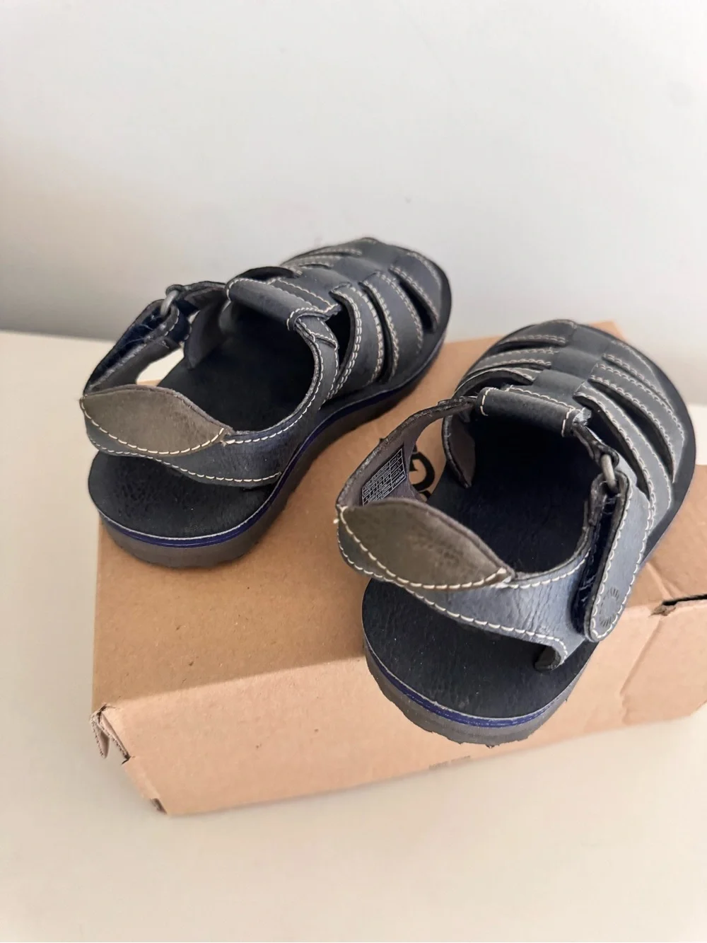 UGG Kids Navy Josiah Fisherman Sandals